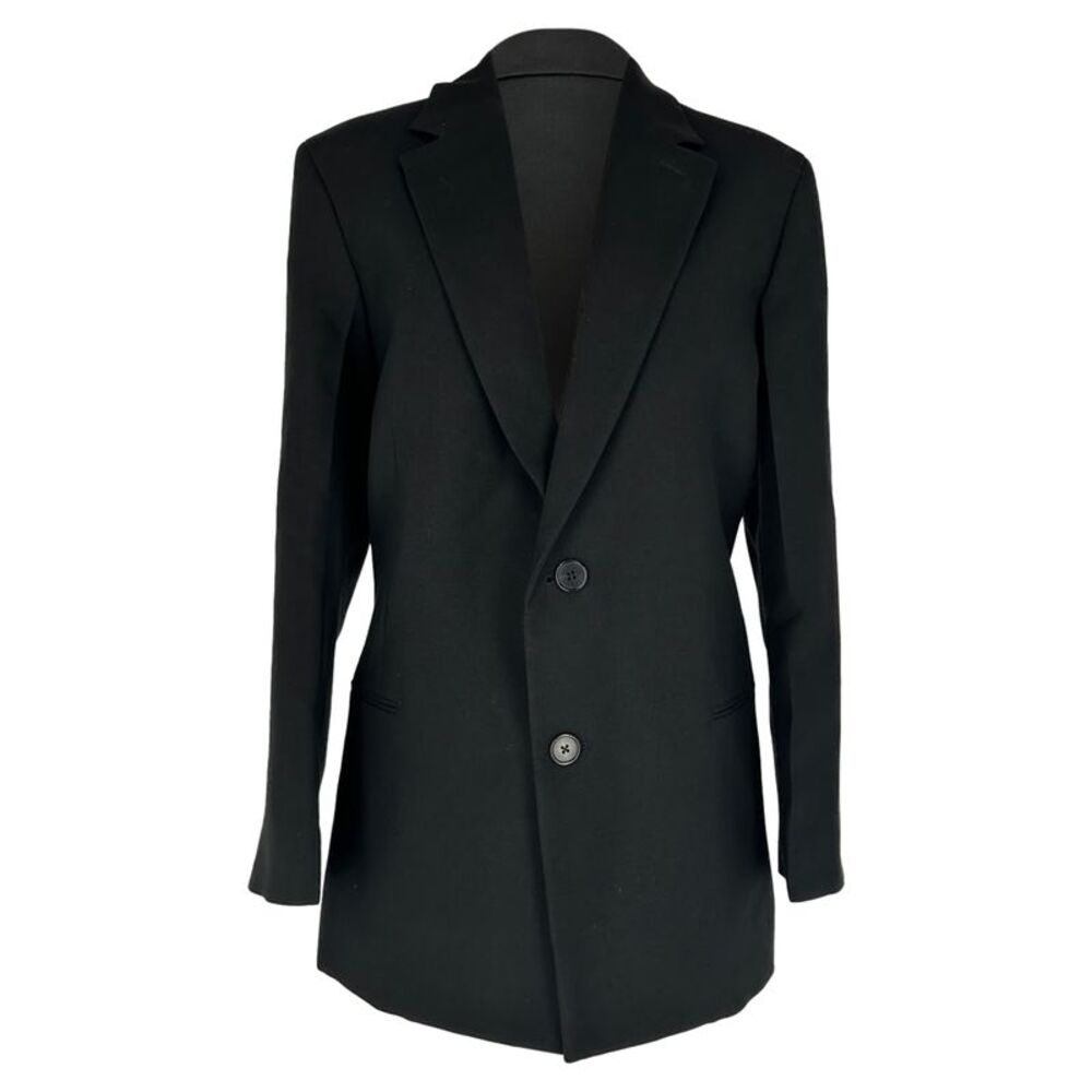 The Row Single-breasted Blazer in Black Wool